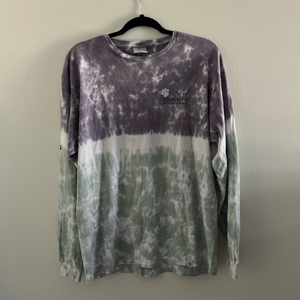 Long Sleeve Tie-Dye Simply Southern Shirt